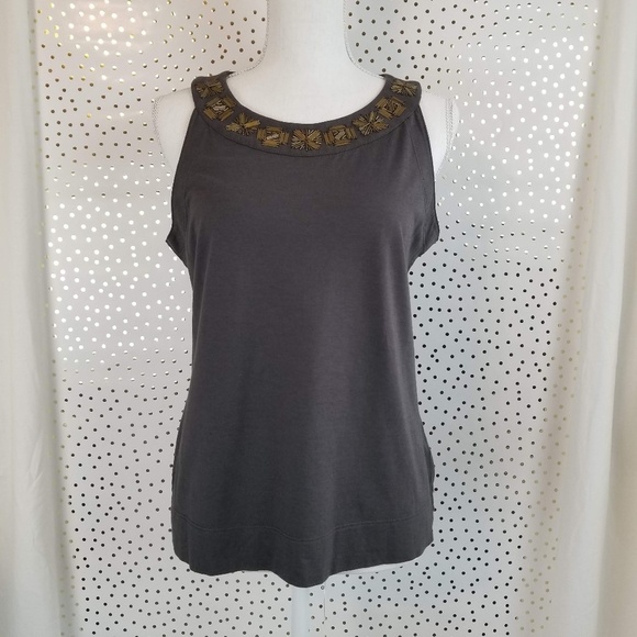 Banana Republic | Embellished Gray Tank | Medium - Picture 1 of 8